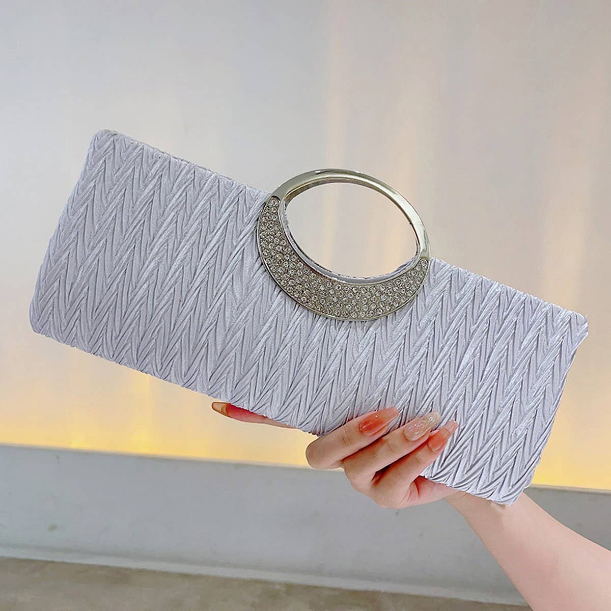 ACCITY - 2024 NEW SIMPLE HIGH-END HANDBAG_CWAB2536: Silver / (OS) 1