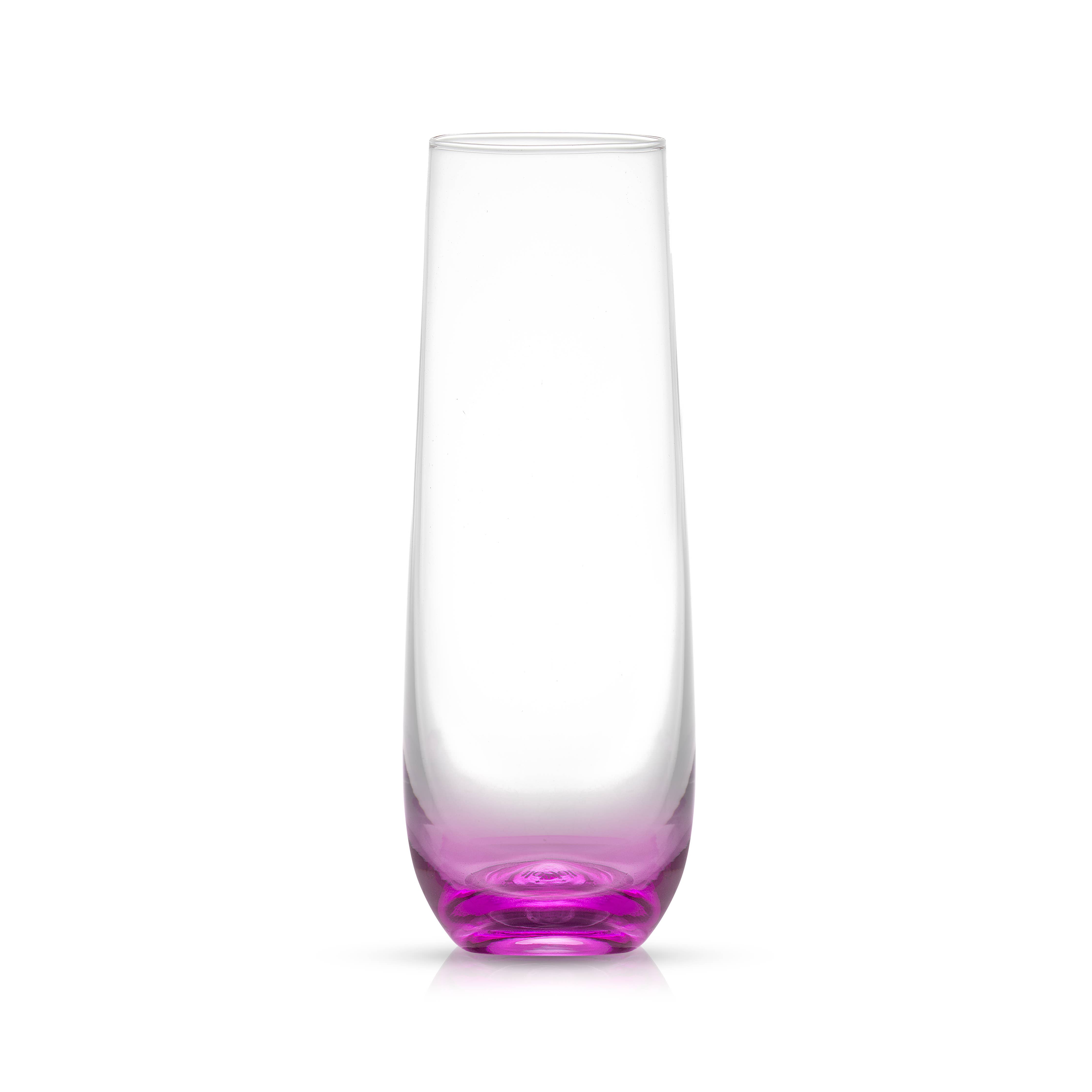 Hue Colored Stemless Champagne Flutes - Thumbnail 3