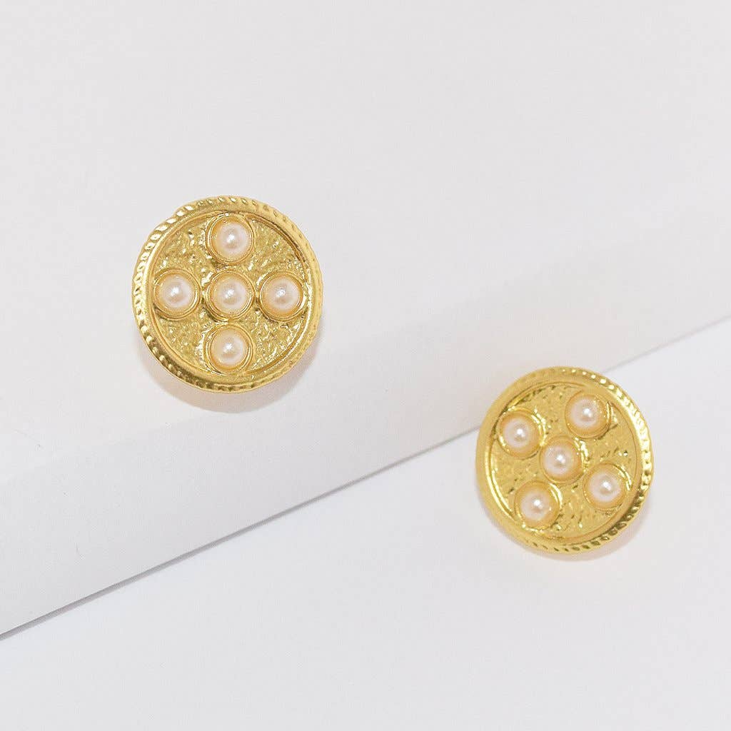 KARINE SULTAN - Pearl Round Stud