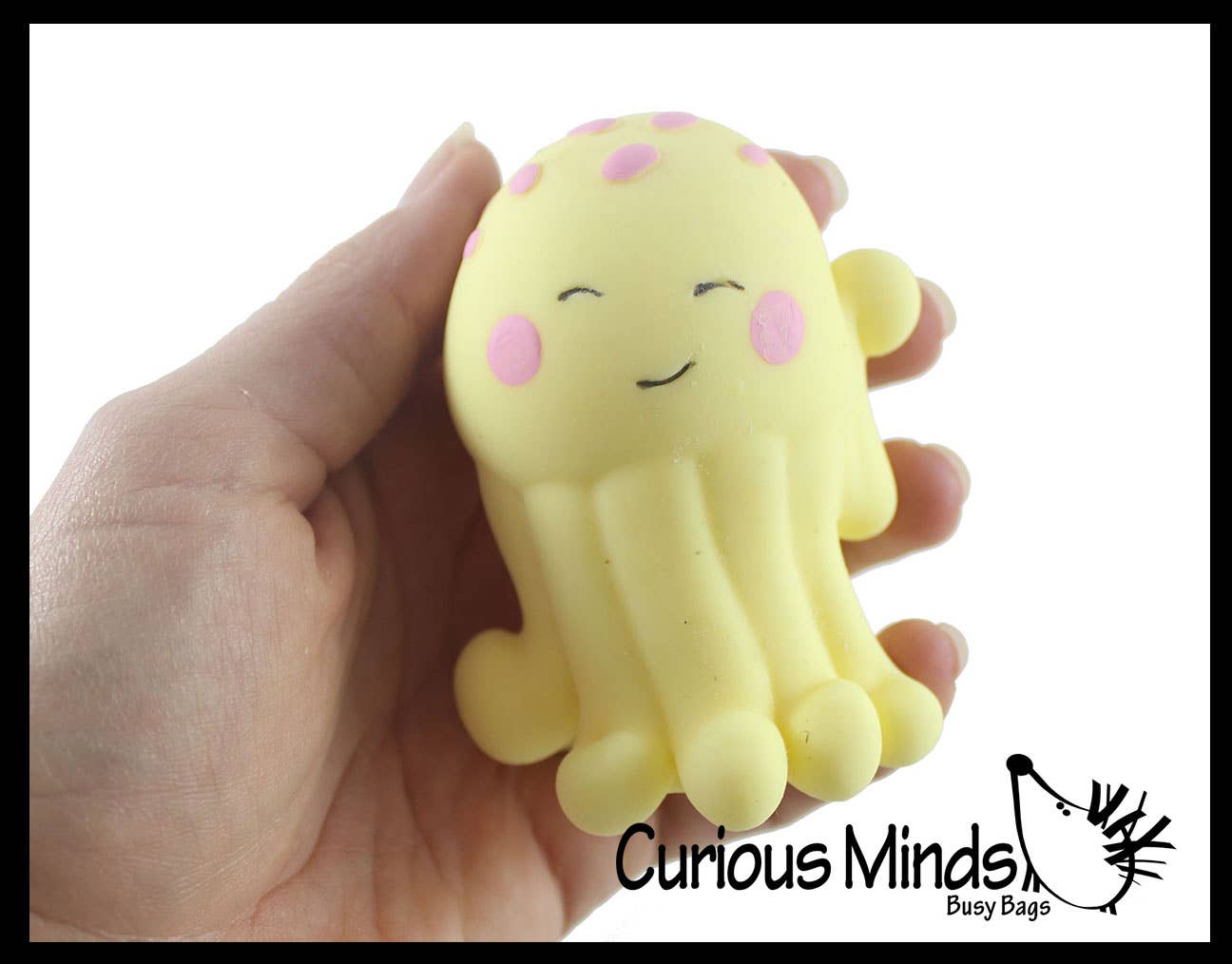 Curious Minds Toys - 1 Jellyfish Soft Cream Doh Filled Stress Ball - Squishy