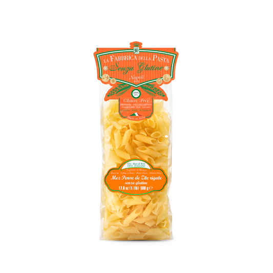 Zia Pia - Gluten Free Mez Penne Rigate by La Fabbrica della Pasta
