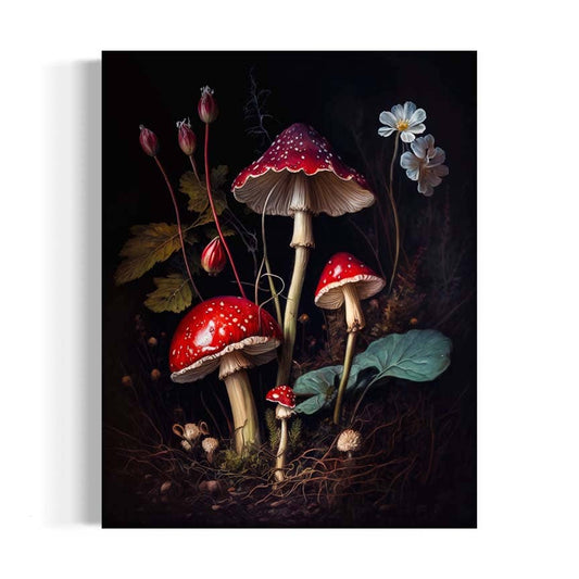Salty Alyce - Vintage Red Mushroom Wall Art RD665