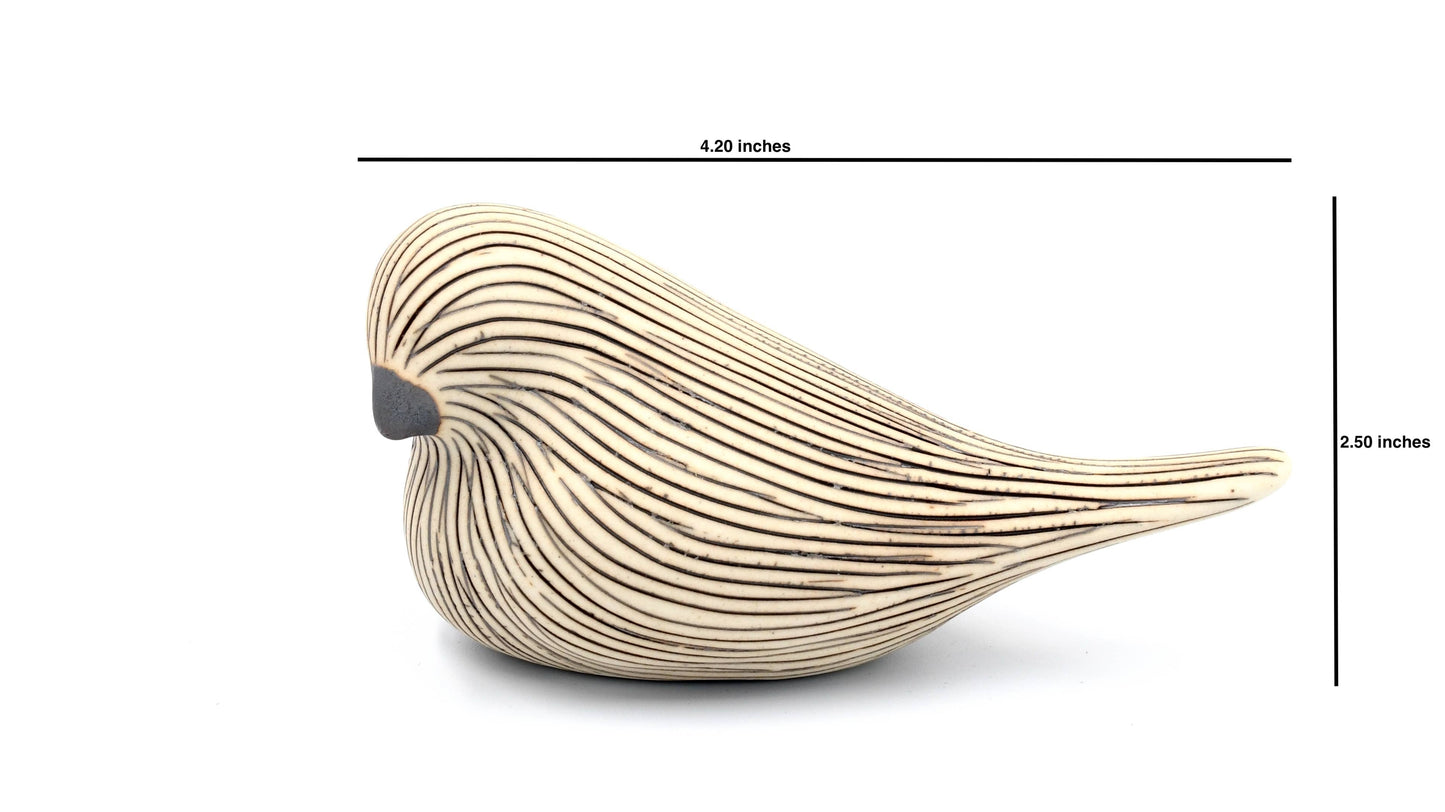 Art Floral Trading LLC - D301W1-MINI BIRD-Porcelain Ceramic Sculpture Ornament