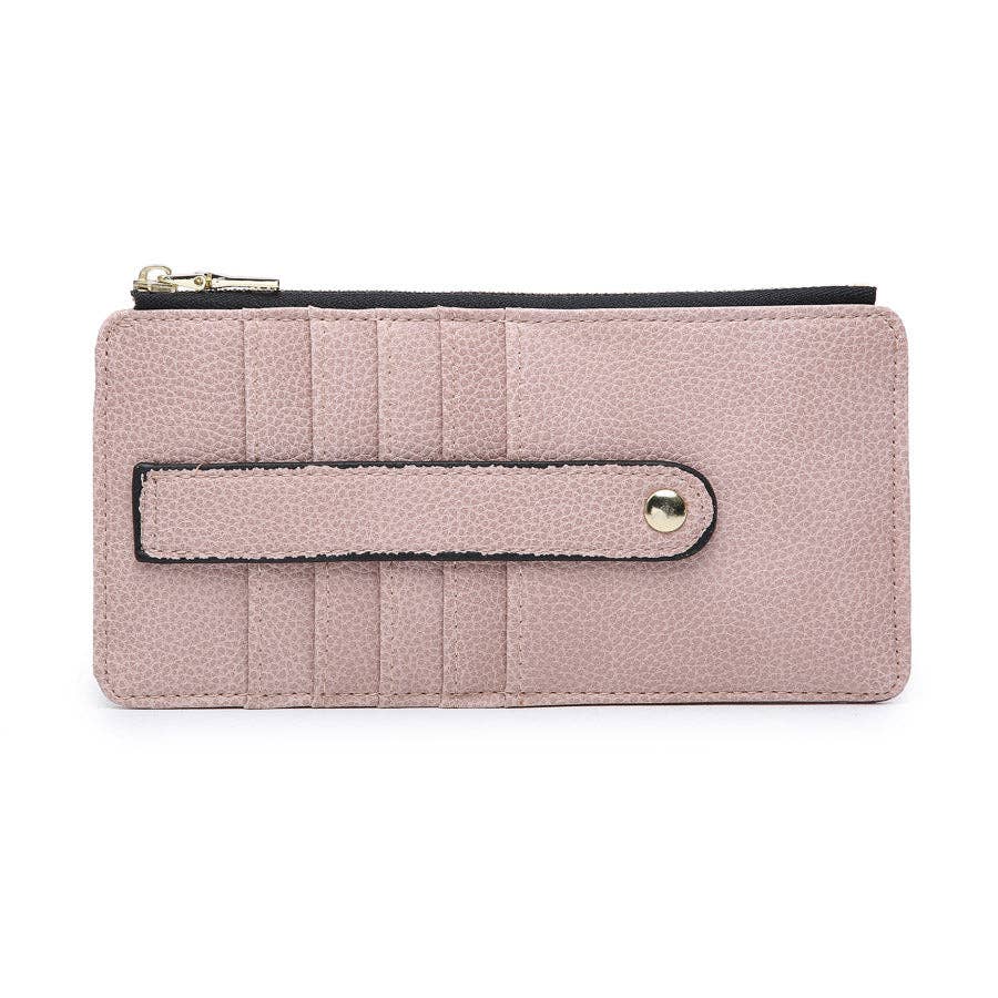 MiMi Wholesale - WL1889 Saige Slim Card Holder Wallet: Burnt Coral
