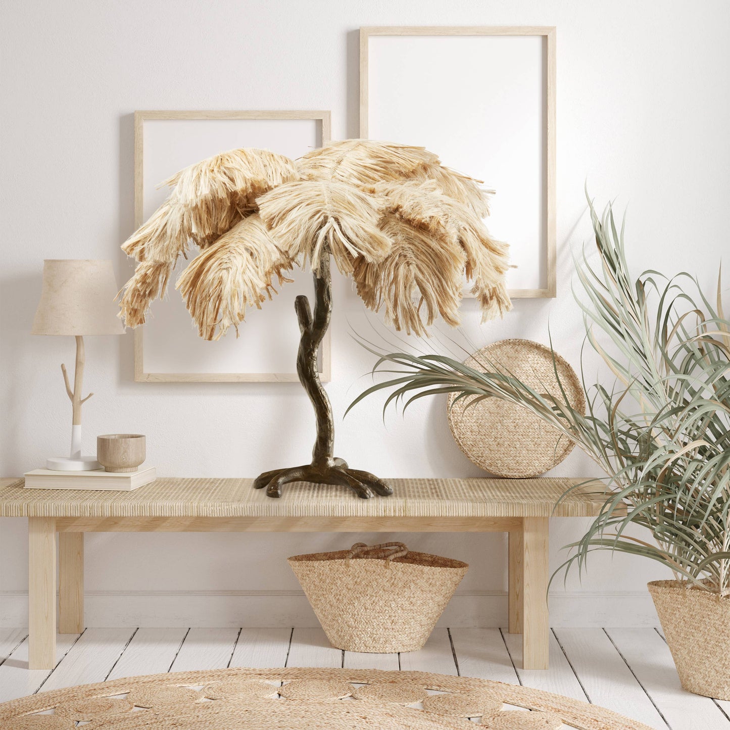 River of Goods - 30"H Sammy Bronze Tropical Palm Tree Table Lamp