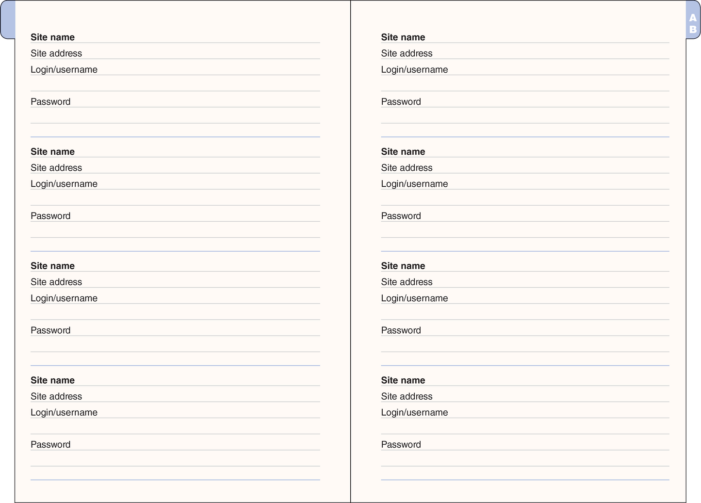 Peter Pauper Press - Wildflower Garden Large Internet Address & Password Logbook
