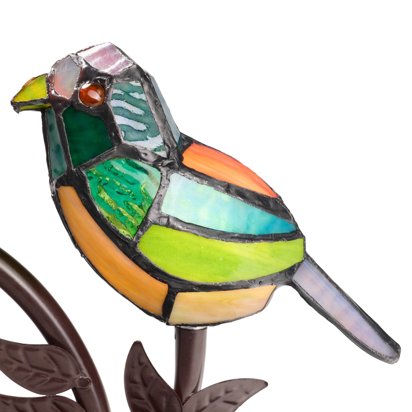 River of Goods - 15"H Tiffany-Style Stained Glass Bird Novelty Table Lamp