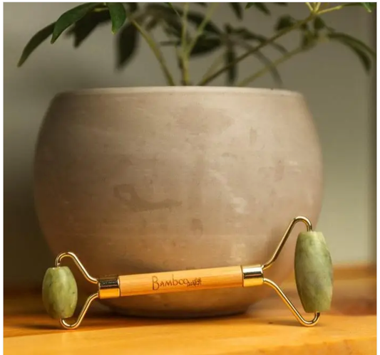 Bamboo Switch - Bamboo Facial Roller | Jade Stone | Self Care Bestseller