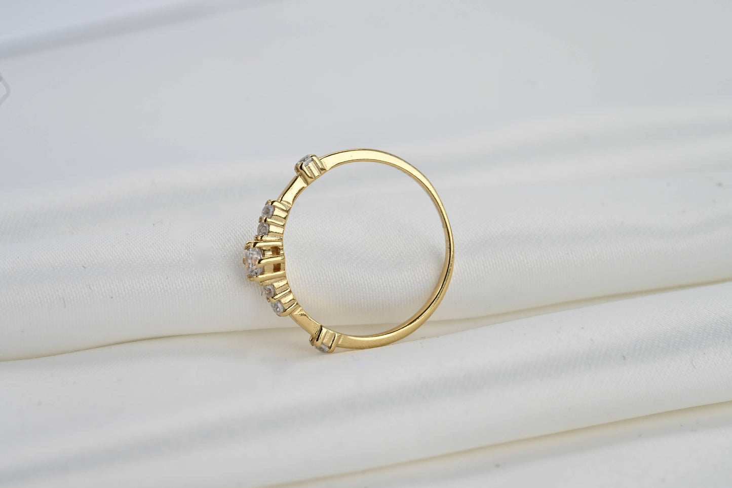 Blueyejewelry - Silver Diamond Ring - Sterling Silver Cluster CZ Ring 0447: 6