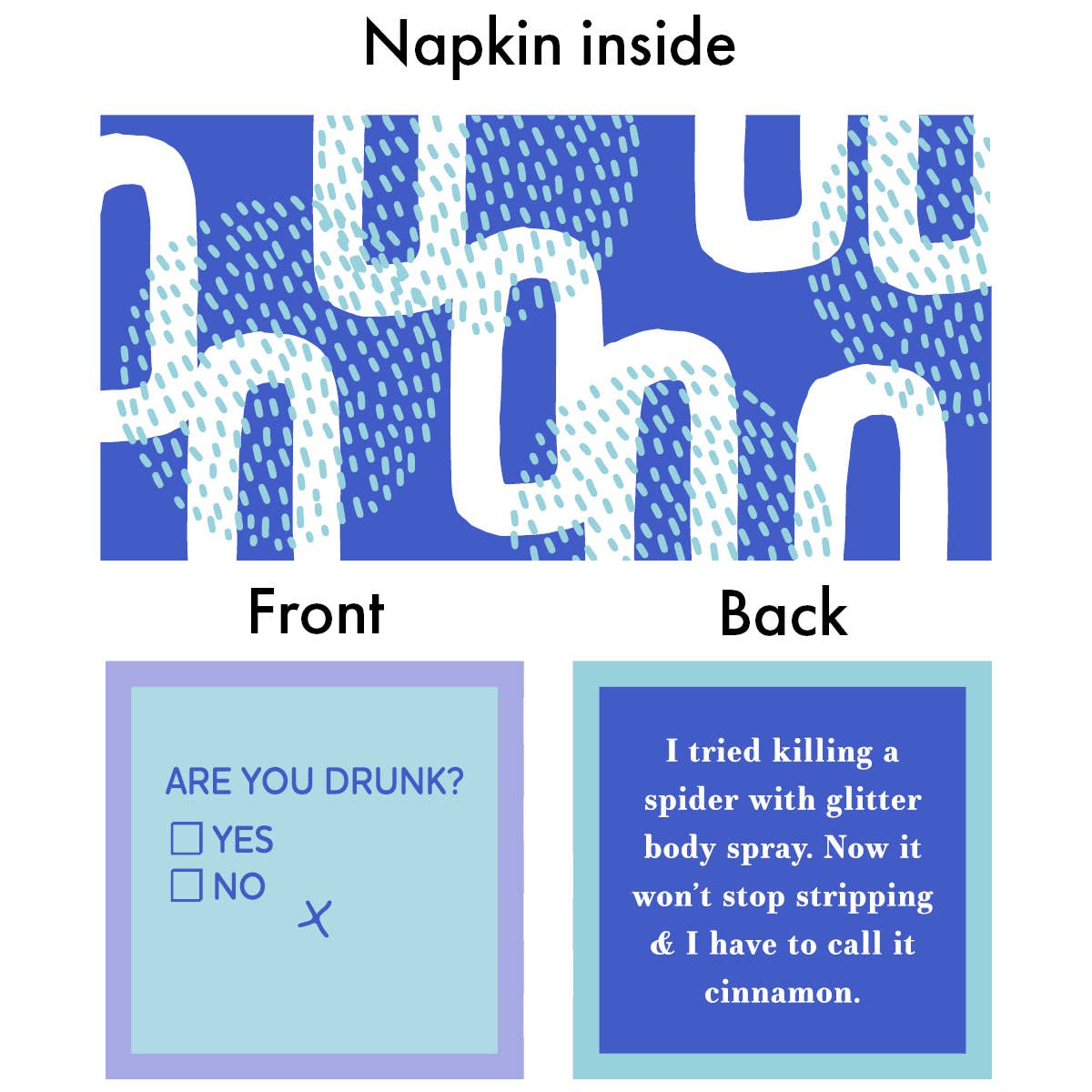 Drinks on Me - NAPKIN Half Hour | Funny Party Gift | Cocktail Napkin