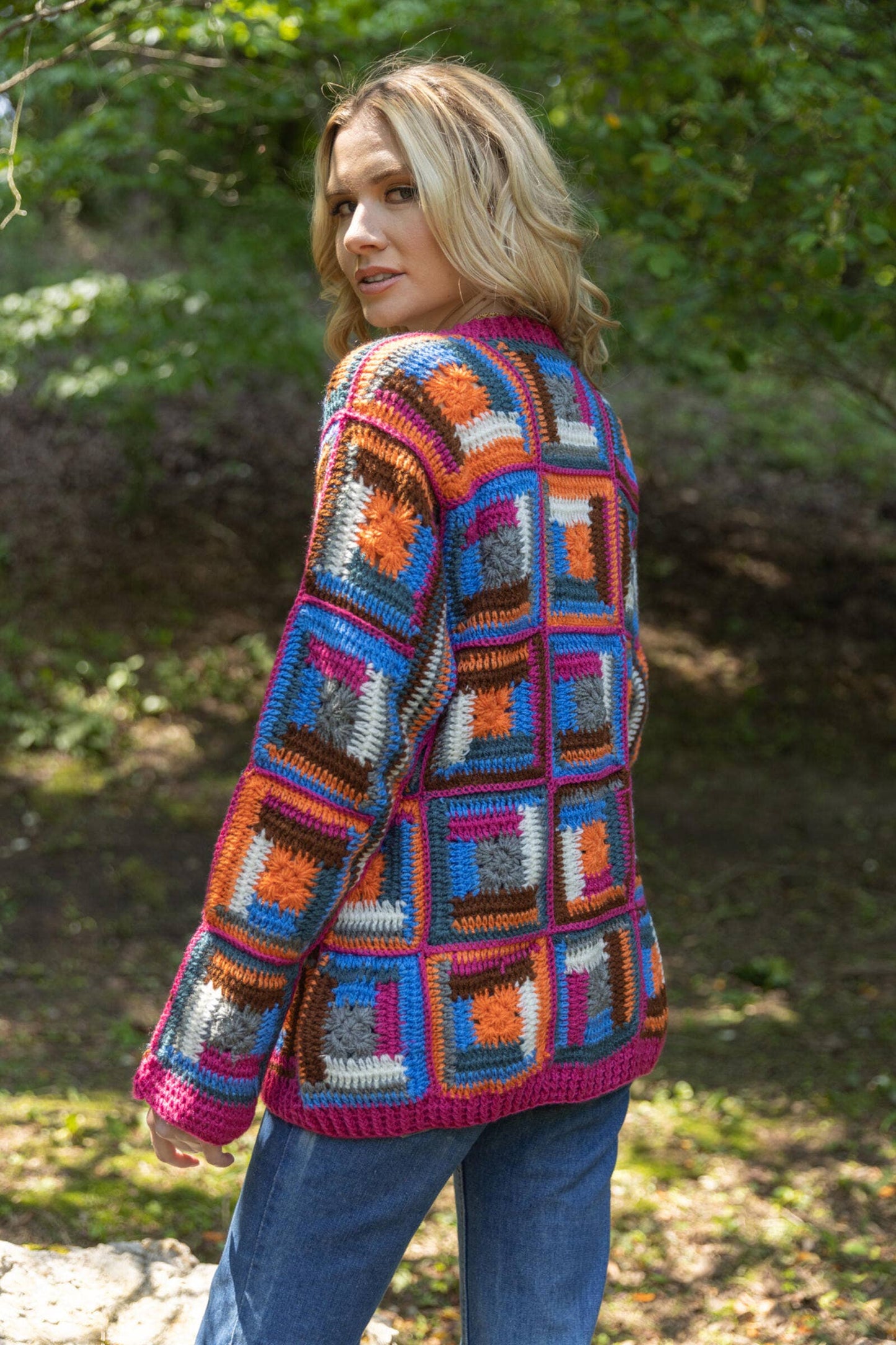 SAACHI - Marrakesh Crochet Short Jacket: Fuchsia