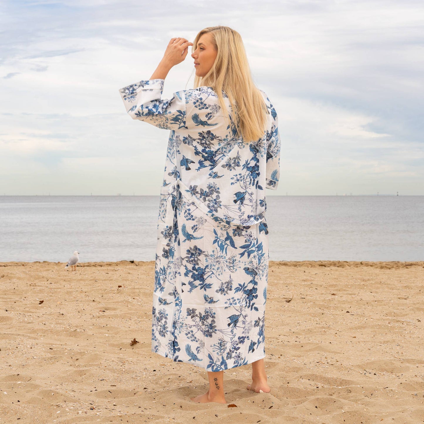 Linen Connections - Cotton Kimono Robe - Aisha