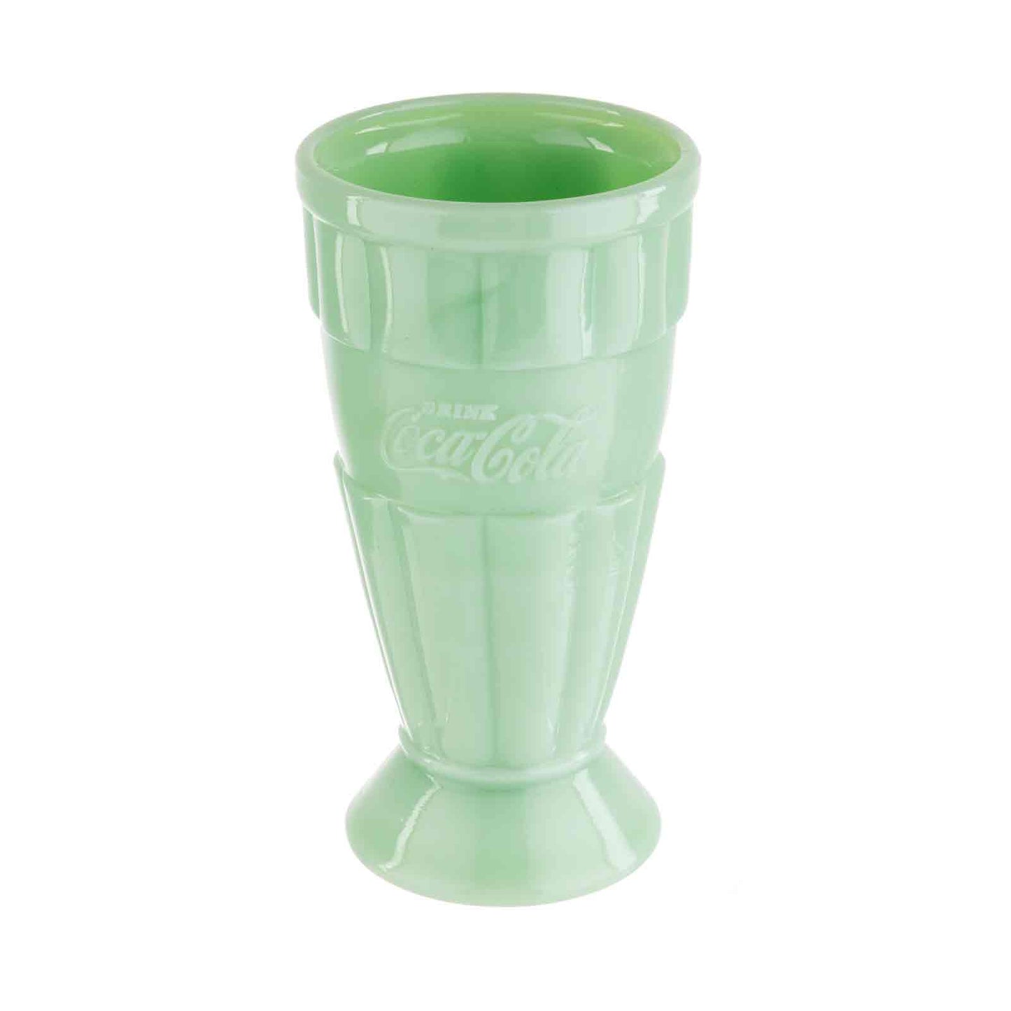 TableCraft Products Company - Coca-Cola Jadeite Malt Cup, 16 oz, Set of 2