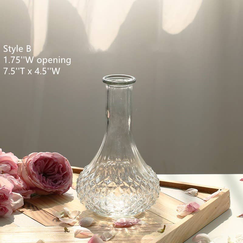 Sweet Home Deco - Rustic Spring Flower Glass Vase, Jumbo Size Vase, Table Vase: Style B