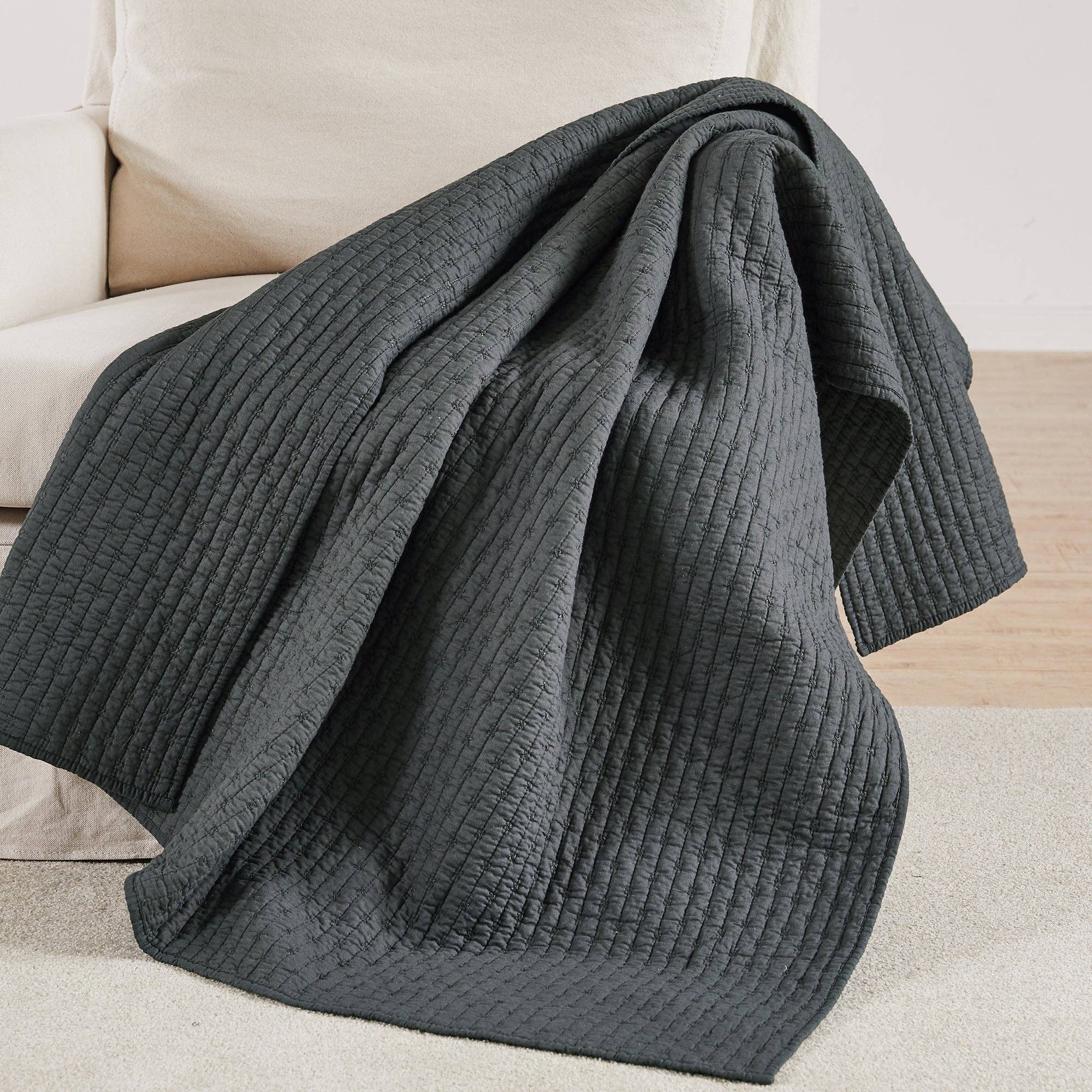 Levtex Home Cross Stitch Quilted Throw