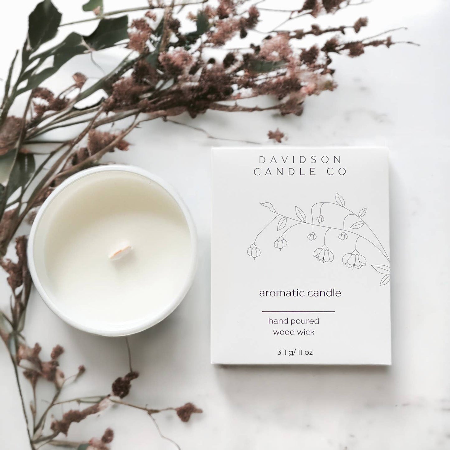 Davidson Candle Company LLC - Pumpkin Cha Fall Candle 11oz glass jar candle in box Candle