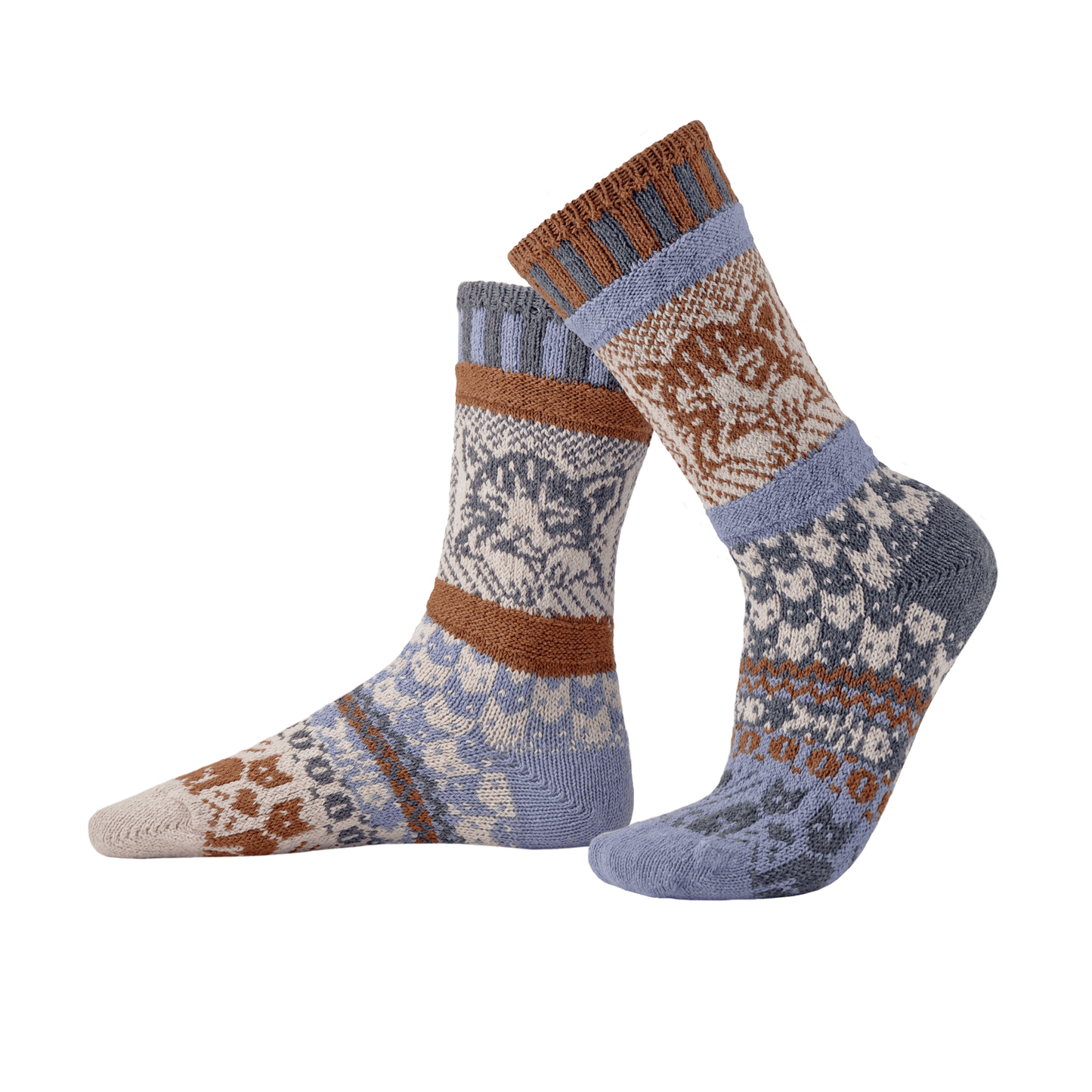 Solmate Socks - Cat Crew Socks: Large (Women 10 - 12 / Men 9 - 11)