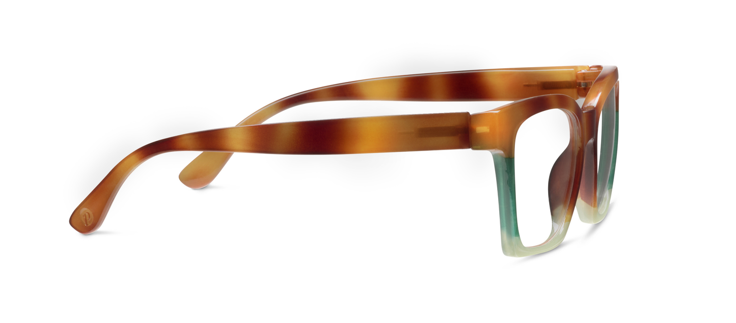 Peepers - Birdie (Blue Light): Blonde Tortoise Colorblock / Reading / 2.75