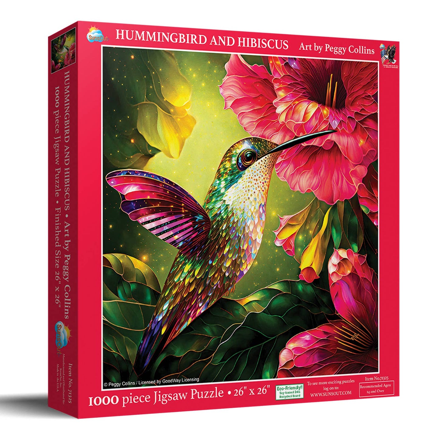 SunsOut - 1304 Hummingbird and Hibiscus 1000 pc Puzzle