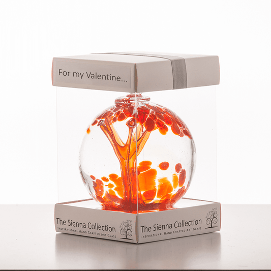 Sienna Glass - Valentine's Day Gift 10cm Spirit Ball - Red