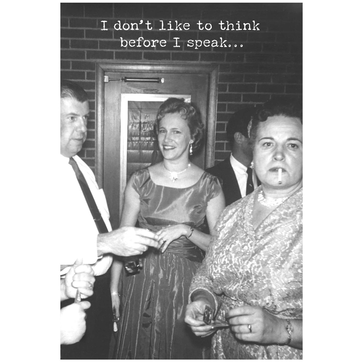 Primitives by Kathy - Think Before Greeting Card