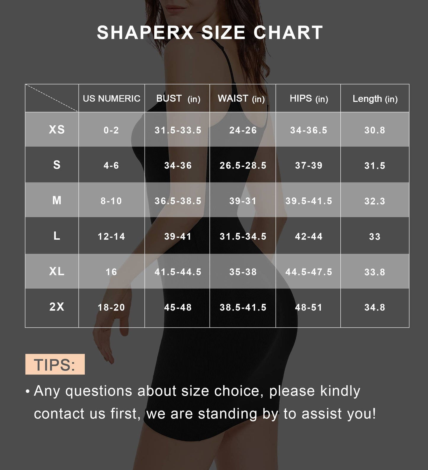 SHAPERX - SHAPERX Women's Soft Lounge Slip Dress Sexy Ribbed Bodycon: L / Black