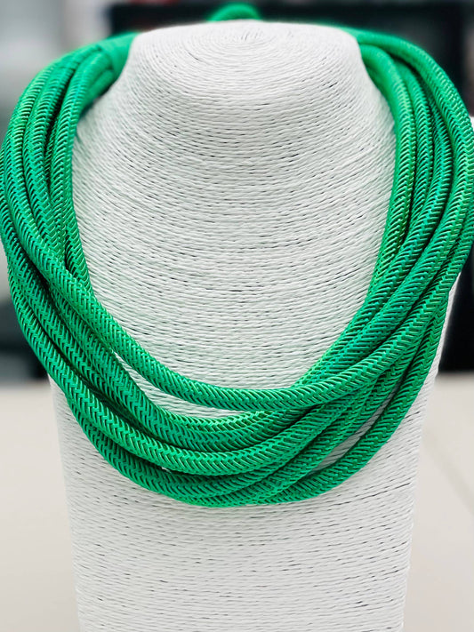 TWO FORTY TWO - "Original" Slub 8-Strand Necklace (kelly green) NK263