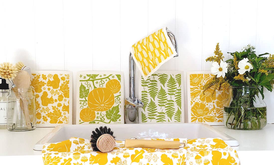 Jangneus - Swedish Dishcloth - Pumpkins - Ochre