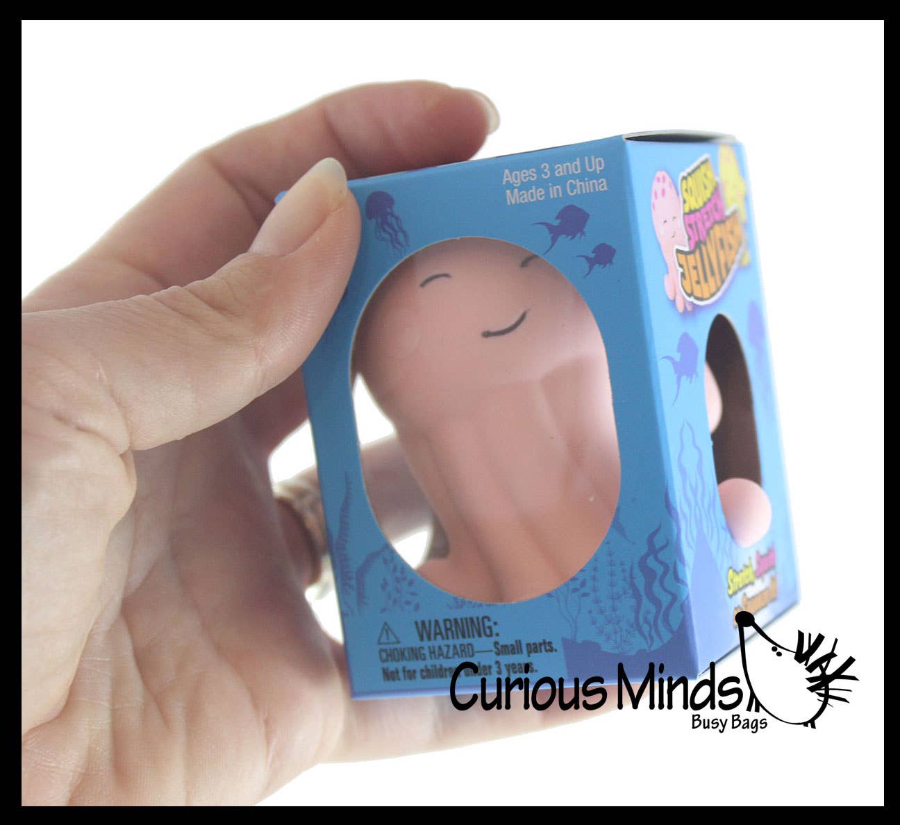 Curious Minds Toys - 1 Jellyfish Soft Cream Doh Filled Stress Ball - Squishy
