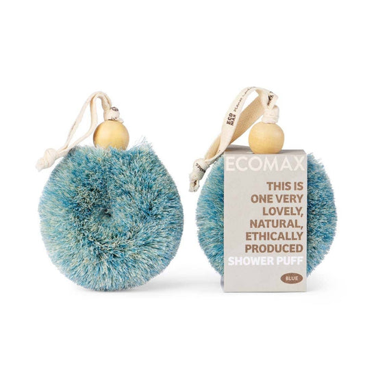 Ethical Global - Spa Shower Puff Body Brushes - Handmade - All Natural: Blue