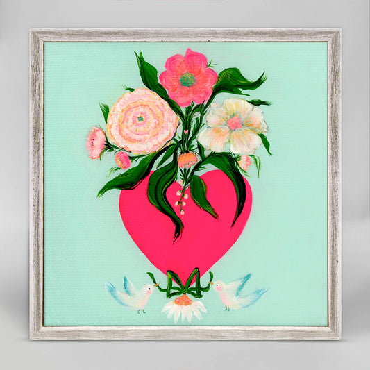 GreenBox Art - Blooming Heart Mini Framed Canvas
