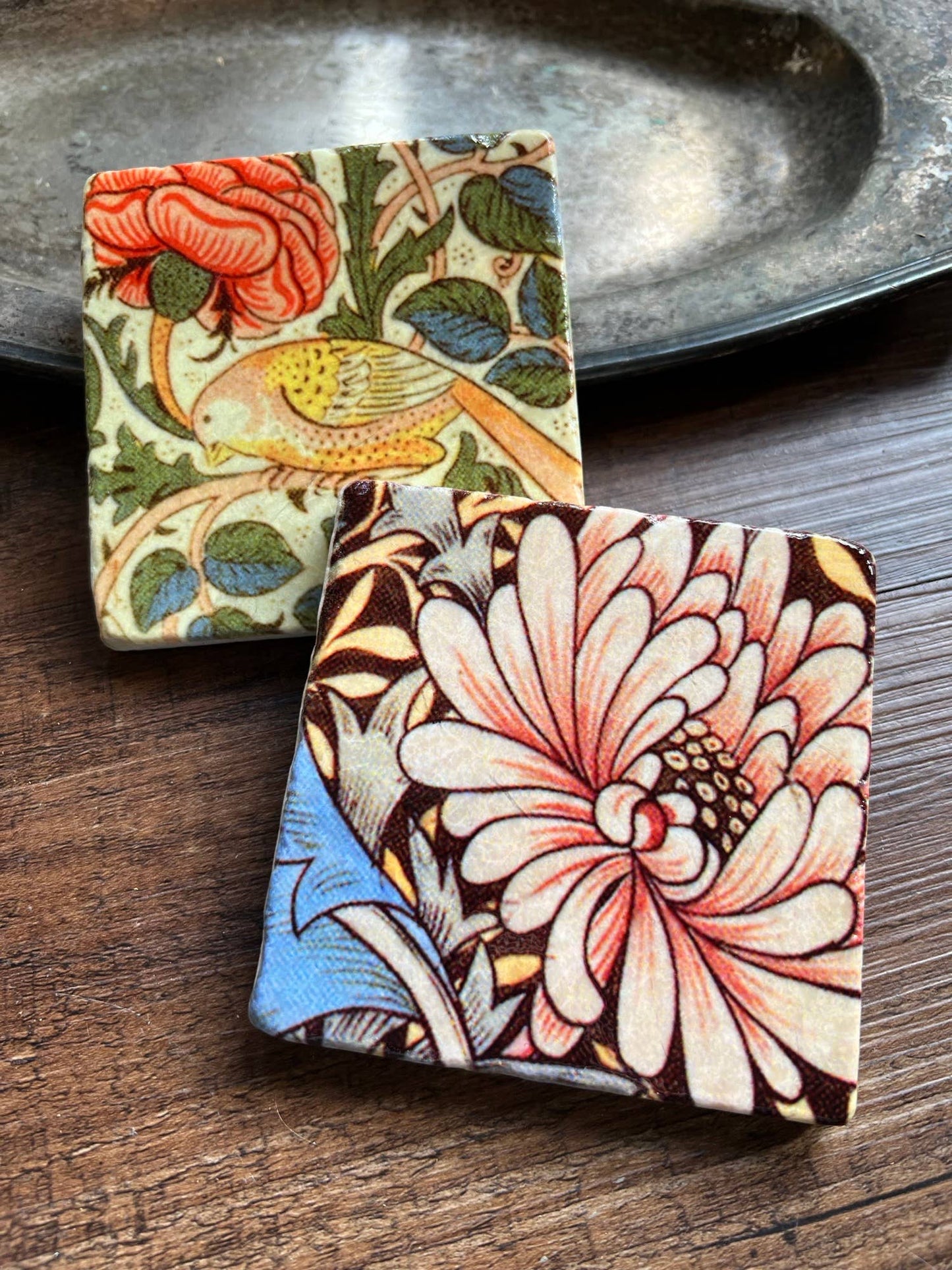 The Painted Lily - Peachy, Peachy stone coasters - case of 4