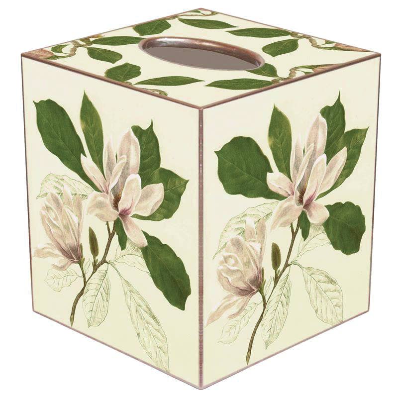 Marye-Kelley - Magnolias Tissue Box Cover: Paper Mache