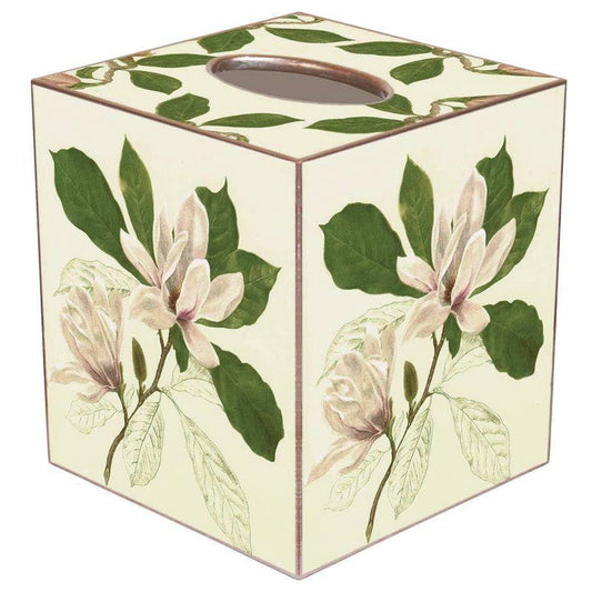 Marye-Kelley - Magnolias Tissue Box Cover: Paper Mache
