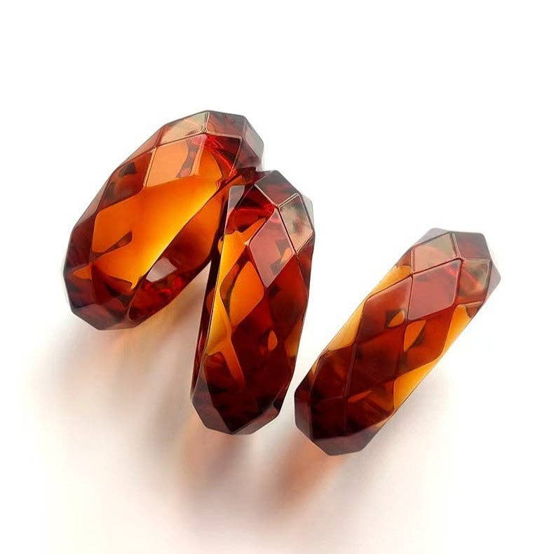 Dipped Shop - Round Irregular Acrylic Metal Bracelets DP25B571: C