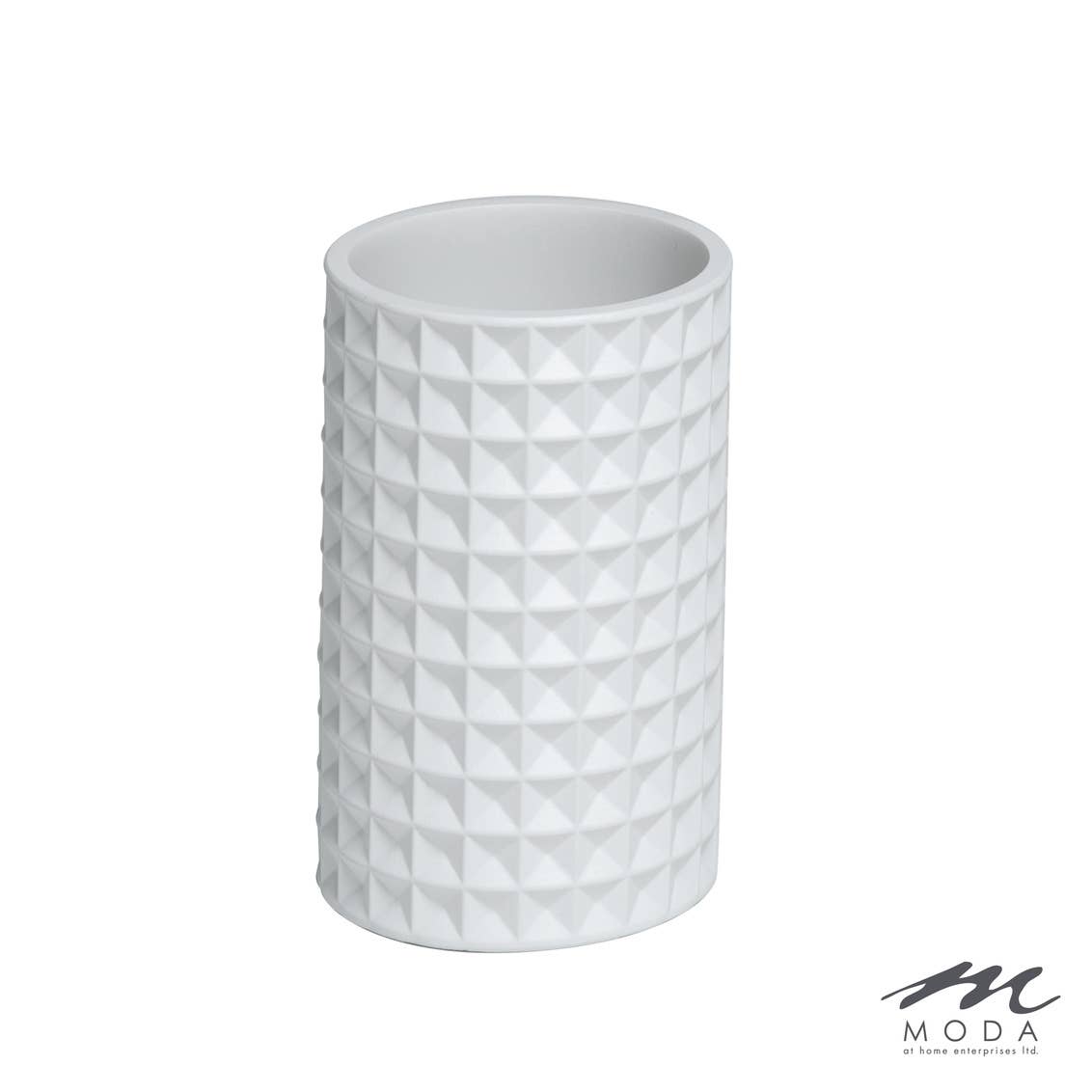 Moda at Home Enterprises, Ltd - Braemar Tumbler Resin: White
