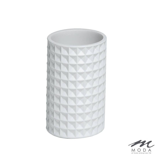Moda at Home Enterprises, Ltd - Braemar Tumbler Resin: White