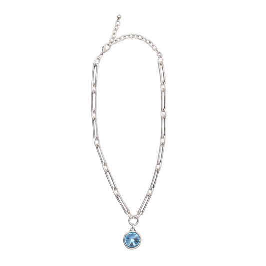 Chanour - Handmade Blue World Pewter Necklace - 3998