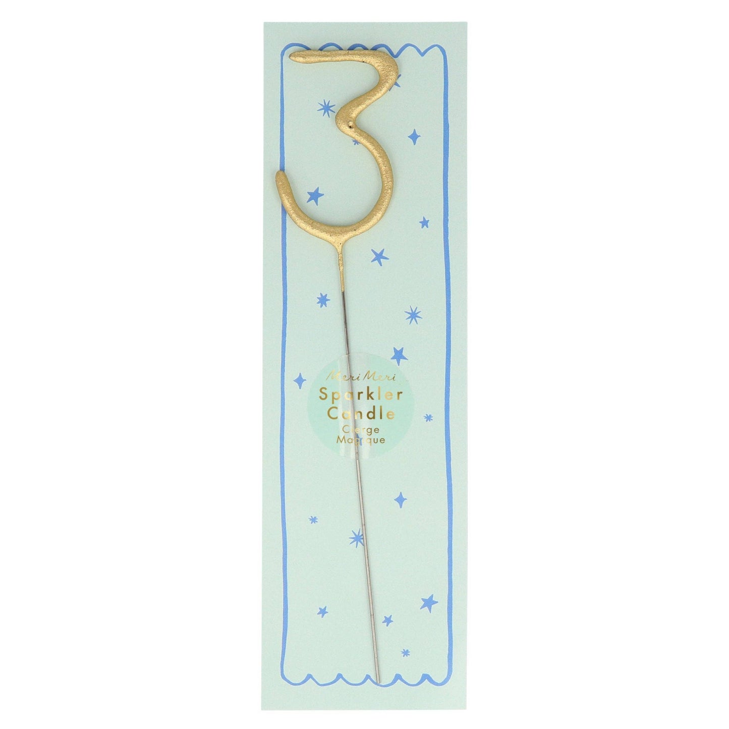 Meri Meri - Gold Sparkler Numbers 0 to 9 Candles: 3
