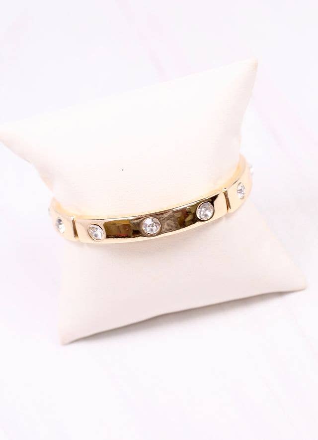 Caroline Hill - Fleischman CZ Stretch Bracelet GOLD: Default