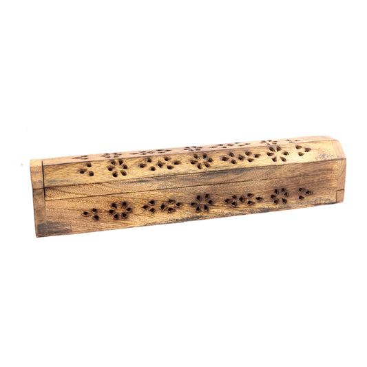 DESIGNS BY DEEKAY INC - Daisy Hand Carved Incense Wooden Coffin Box