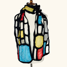 Load image into Gallery viewer, Pomegranate Moon - Mondrian Inspired Scarf