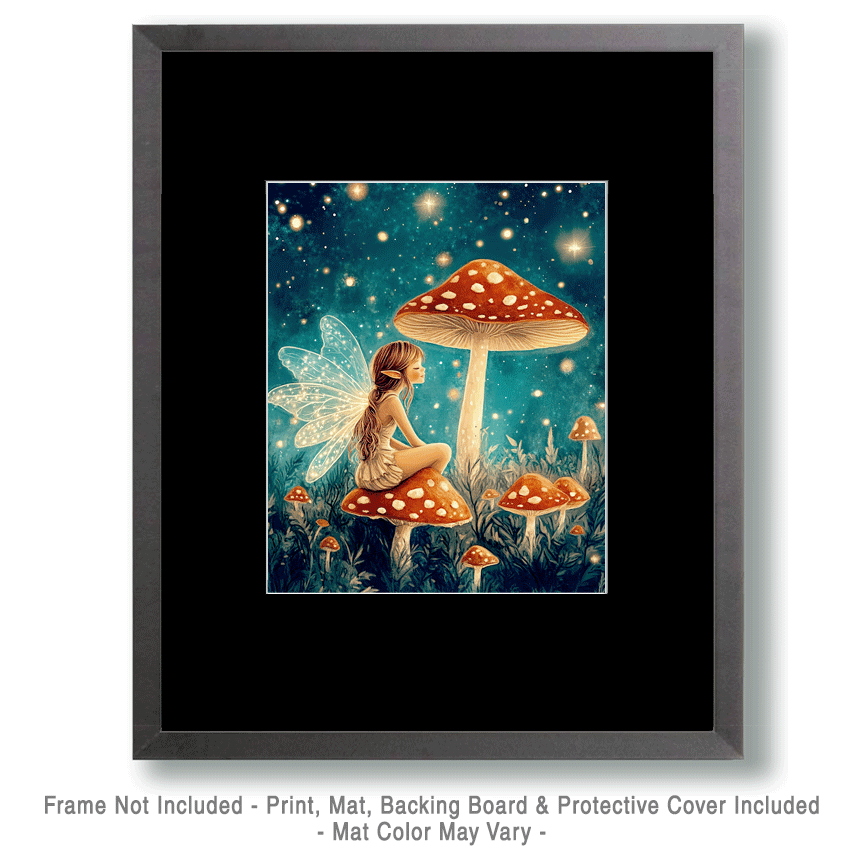 Mowbi - Fairy Dreams - Fairies Wall Art Prints – 8″x10″ Artwork for 11″x14″ Frame