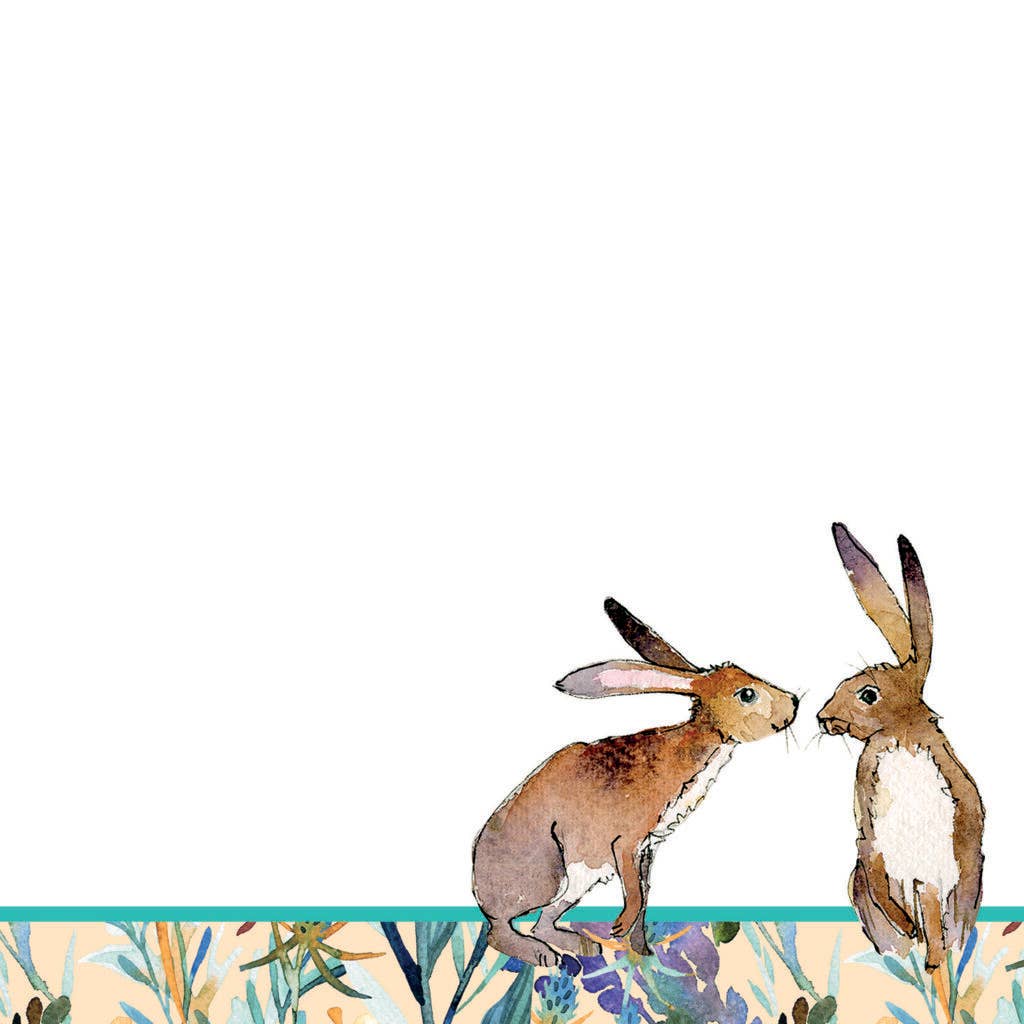 The Gifted Stationery Company - Note Block - Kissing Hares