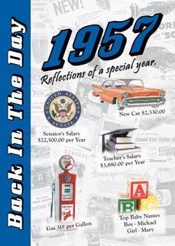 3 Oak Publishing / Back In The Day - 1957 Back In The Day Greeting Card / Booklet (envelope inclu