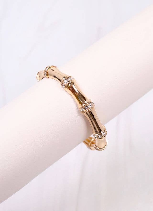 Caroline Hill - Erwin Stretch Bracelet with CZs GOLD: Default