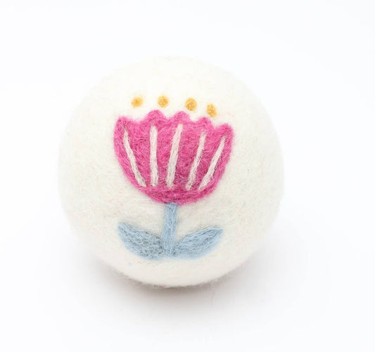 Ethical Global - Flowers: Eco Wool Dryer Balls Fair-Trade: Pink/Blue
