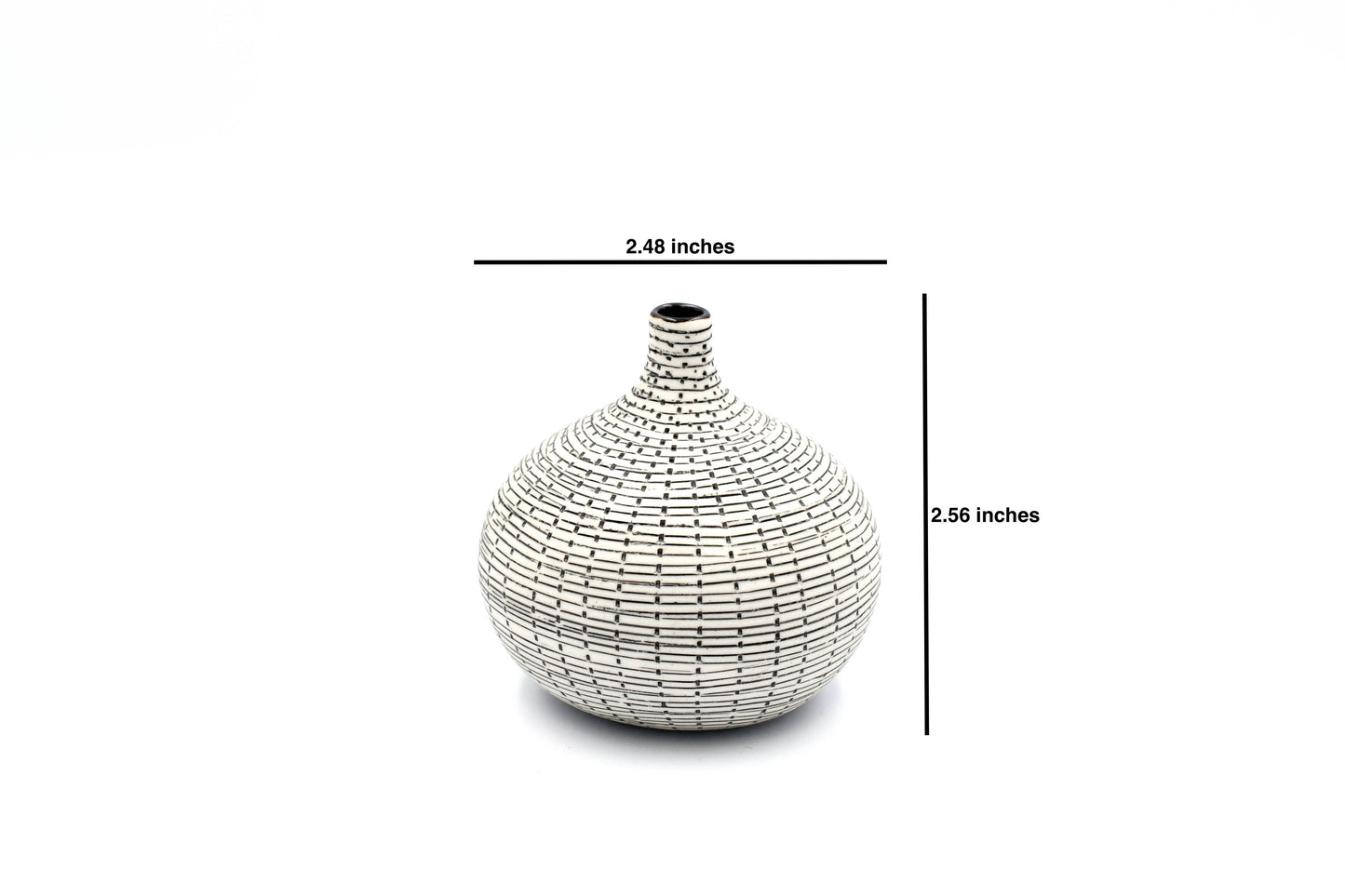 Art Floral Trading LLC - 192W71BLACK CONGO TINY S - WO 71 BLACK Porcelain bud vase