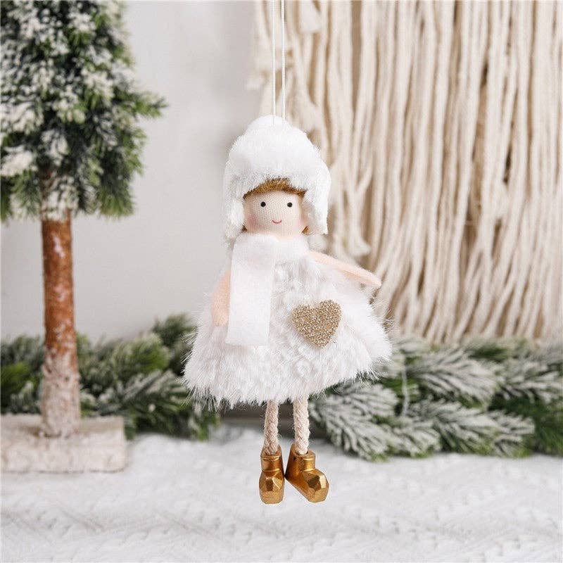 ShieldChic - Christmas Decoration Doll Girl: Light Coffee