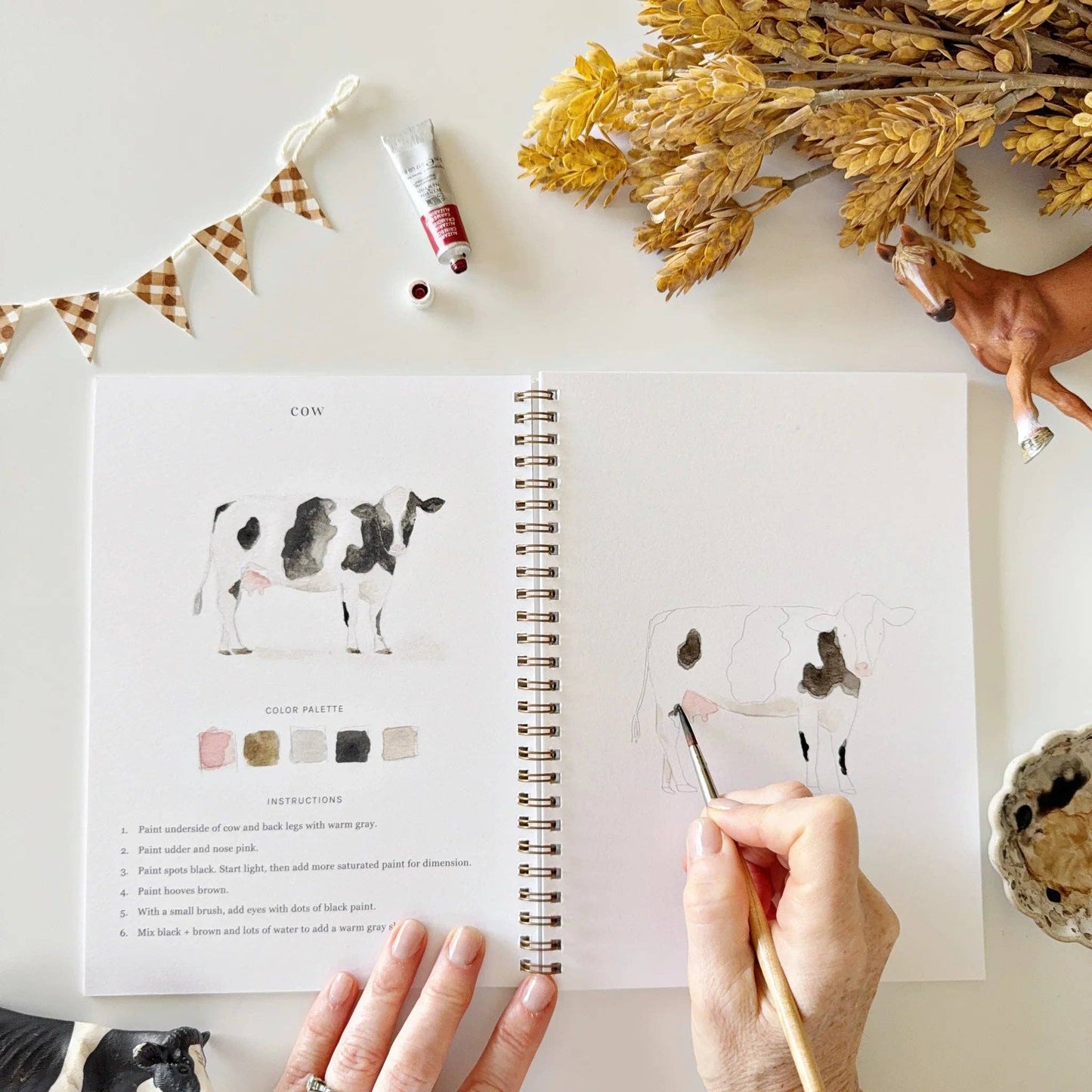 emily lex studio - Farm watercolor workbook